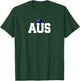 Australia Country Code with Flag Trendy College Font T-Shirt - T-Shirt | Forest