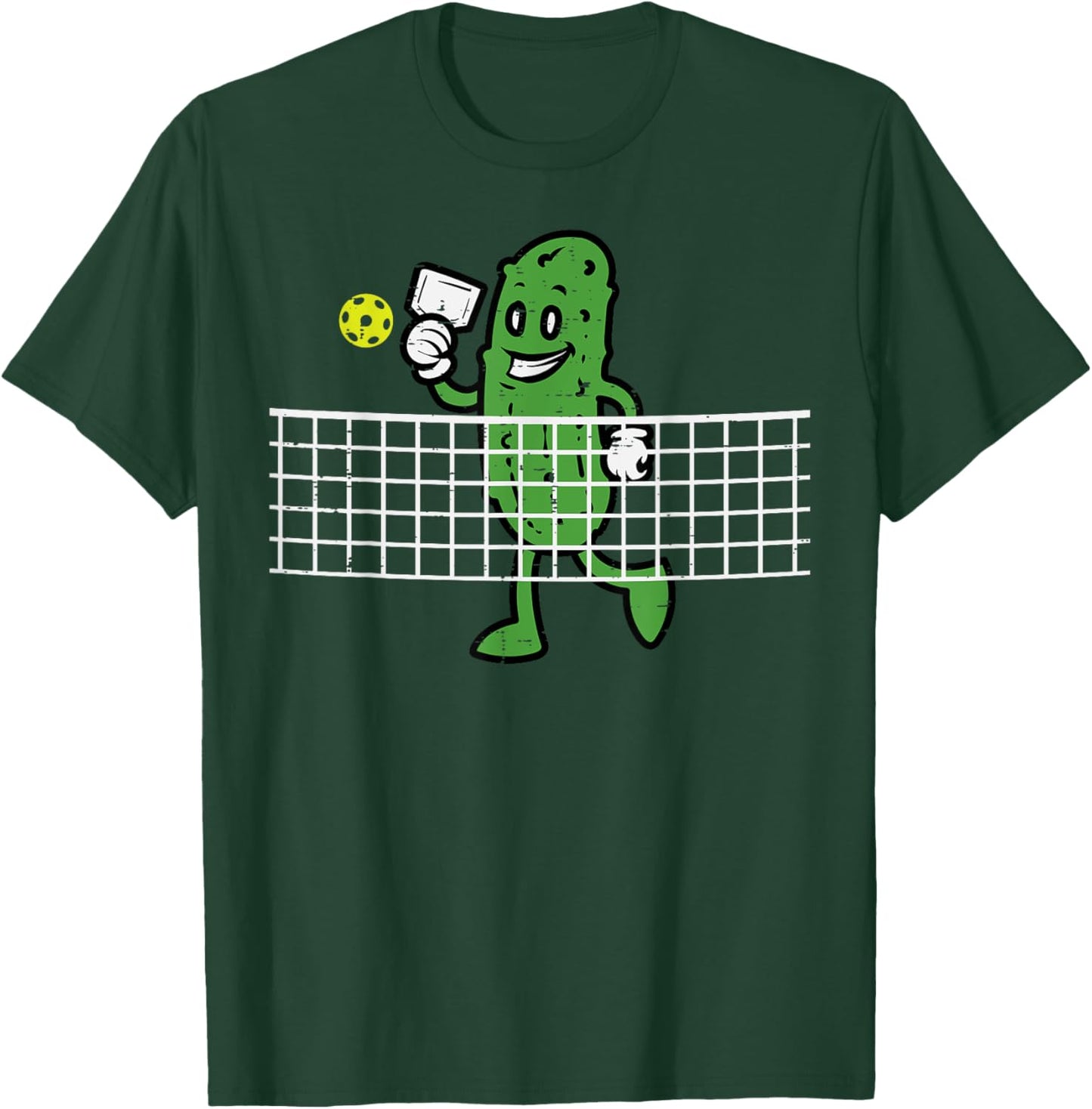 Pickle Playing Pickleball Funny Player Sports Men Kids Women T-Shirt - T-Shirt | Forest