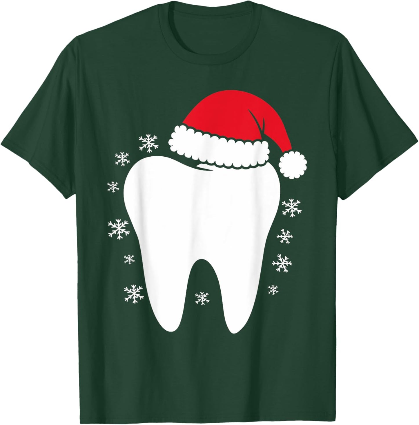 Funny Dental Assistant Christmas Tooth Dentist T-Shirt - T-Shirt | Forest