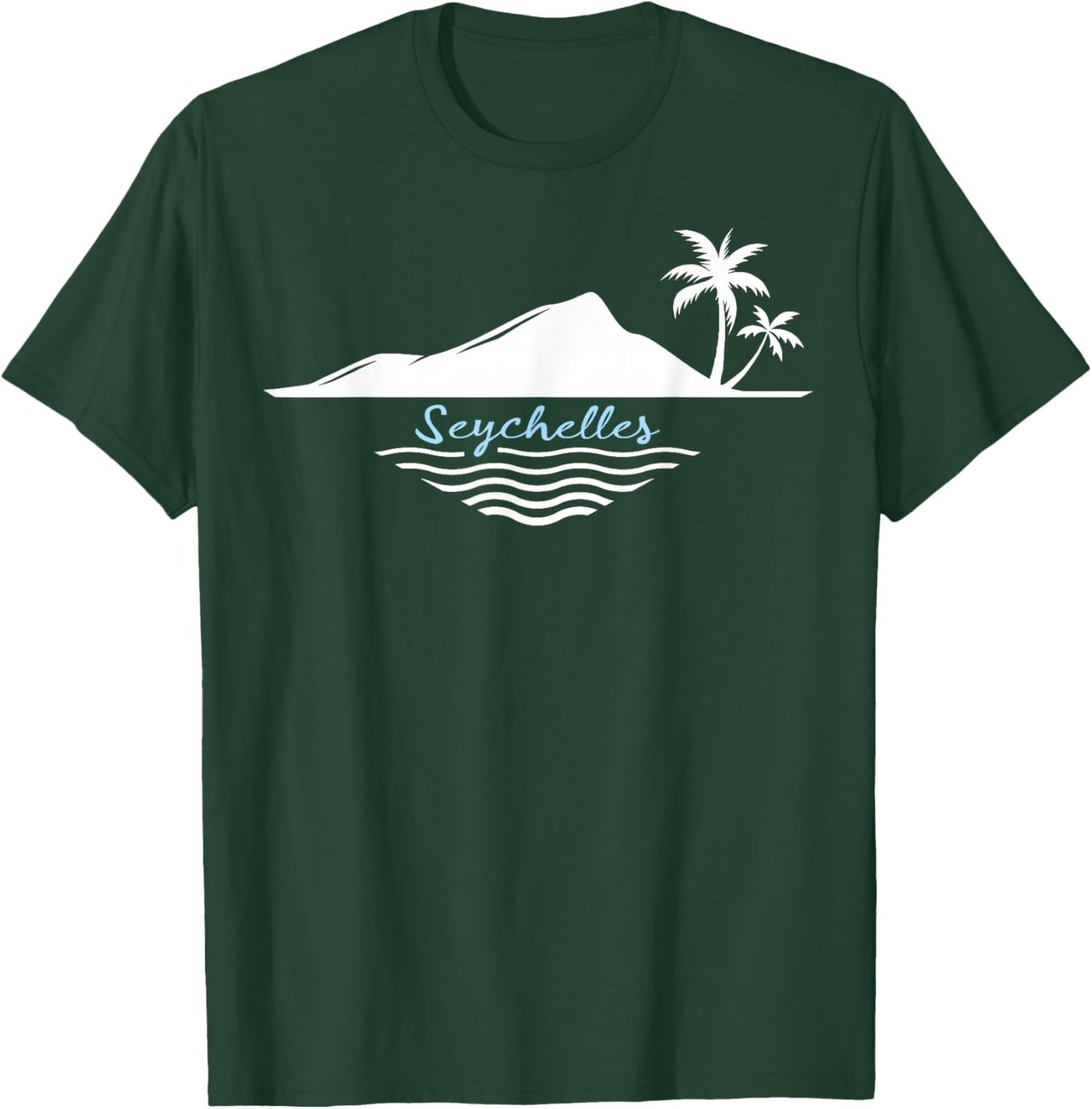 Seychelles Palmiers Île La Digue Souvenir Mahé Mer Praslin T-Shirt - T-Shirt | Forest