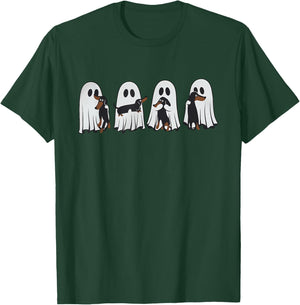 Cute Ghost Holding Dachshund Halloween Shirt Dachshund T-Shirt - T-Shirt | Forest