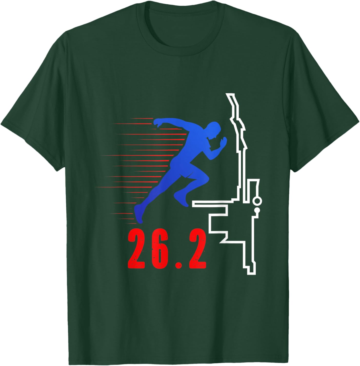 Chicago 26.2 miles Marathon Runner 2024 T-Shirt - T-Shirt | Forest