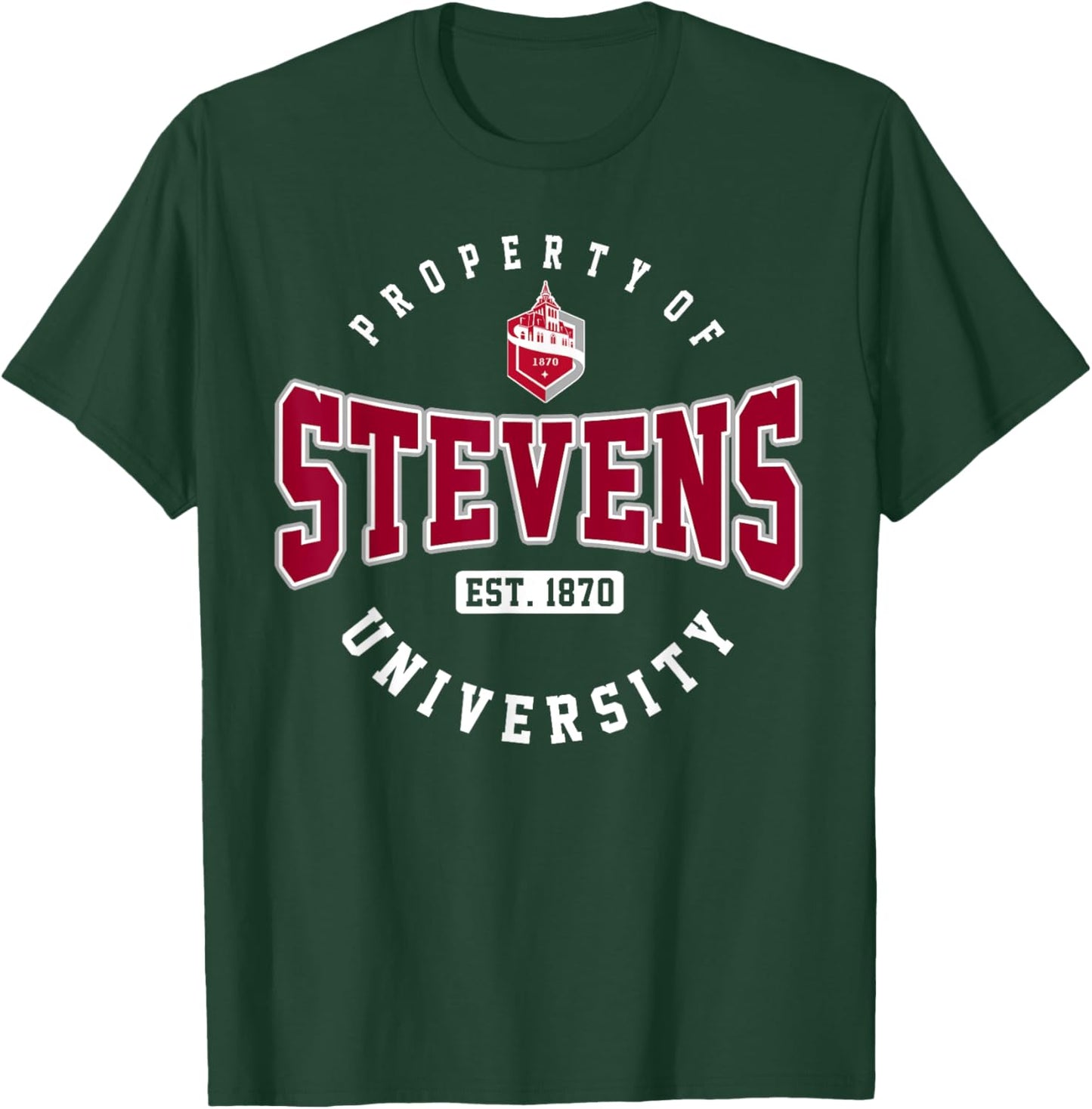 Property of Stevens Institute of Technology University Retro T-Shirt - T-Shirt | Forest