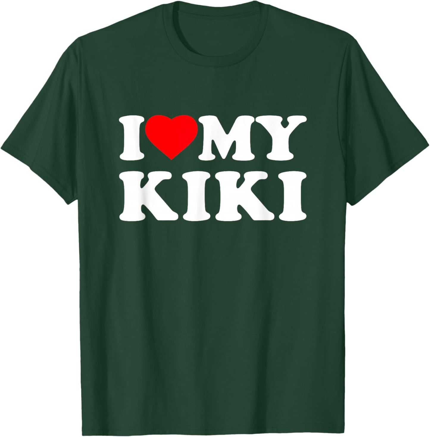 I Love My Kiki Heart Grandma Family T-Shirt - T-Shirt | Forest