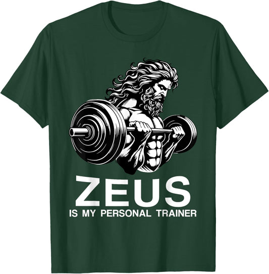 Zeus Greek God Bodybuilder Gym Fitness Workout T-Shirt - T-Shirt | Forest