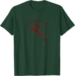 Caberneigh, Horses and Wine Funny T-Shirt - T-Shirt | Forest