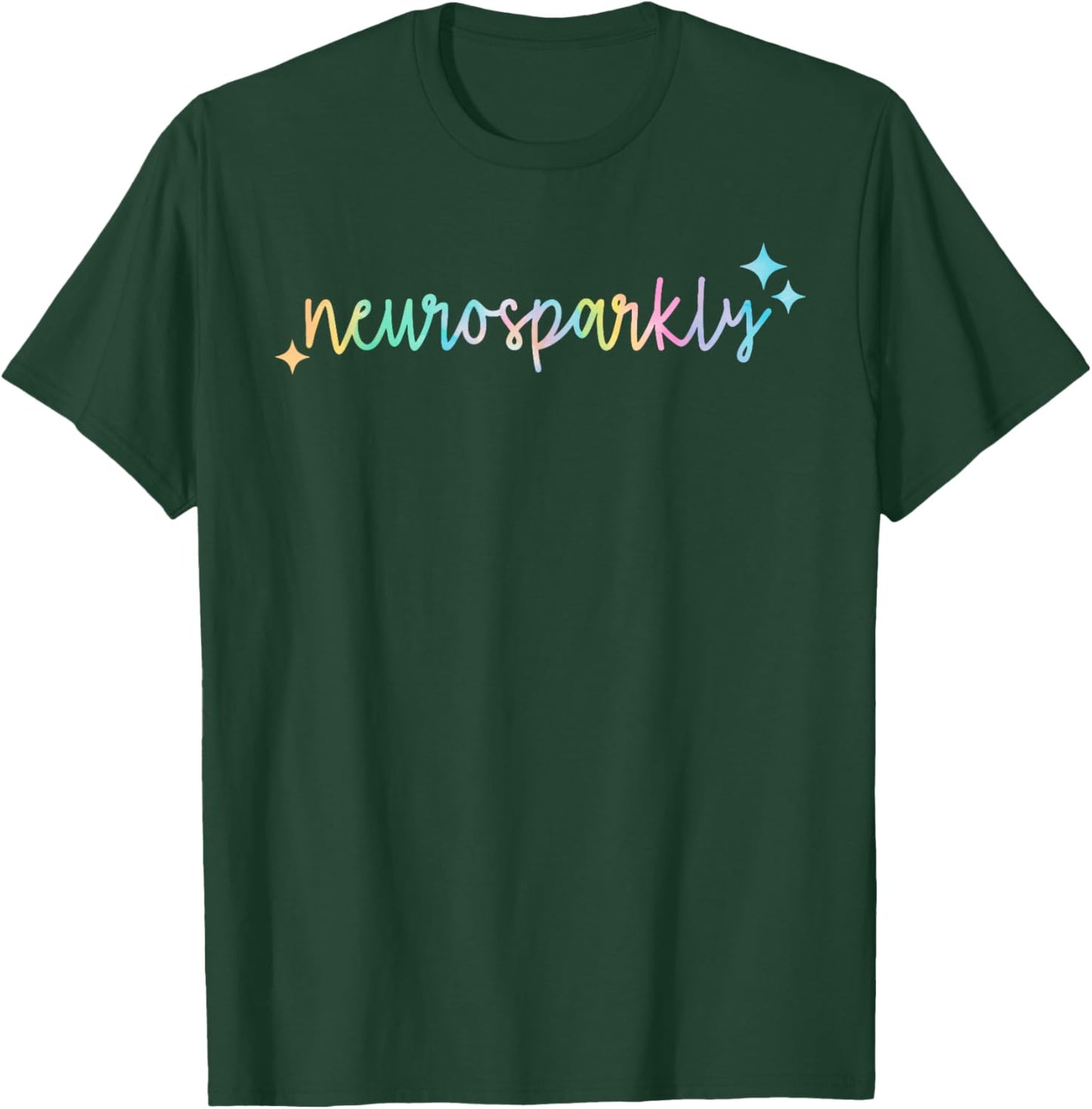 Retro Neurodivergent Neuro Autism Spectrum ADHD T-Shirt - T-Shirt | Forest