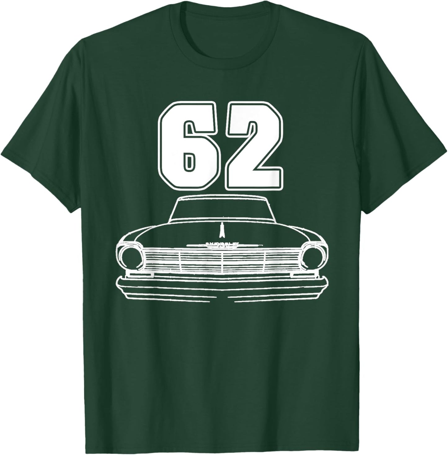 1962 62 Chevys Nova 2 Classic Car Old School Muscle Car T-Shirt - T-Shirt | Forest