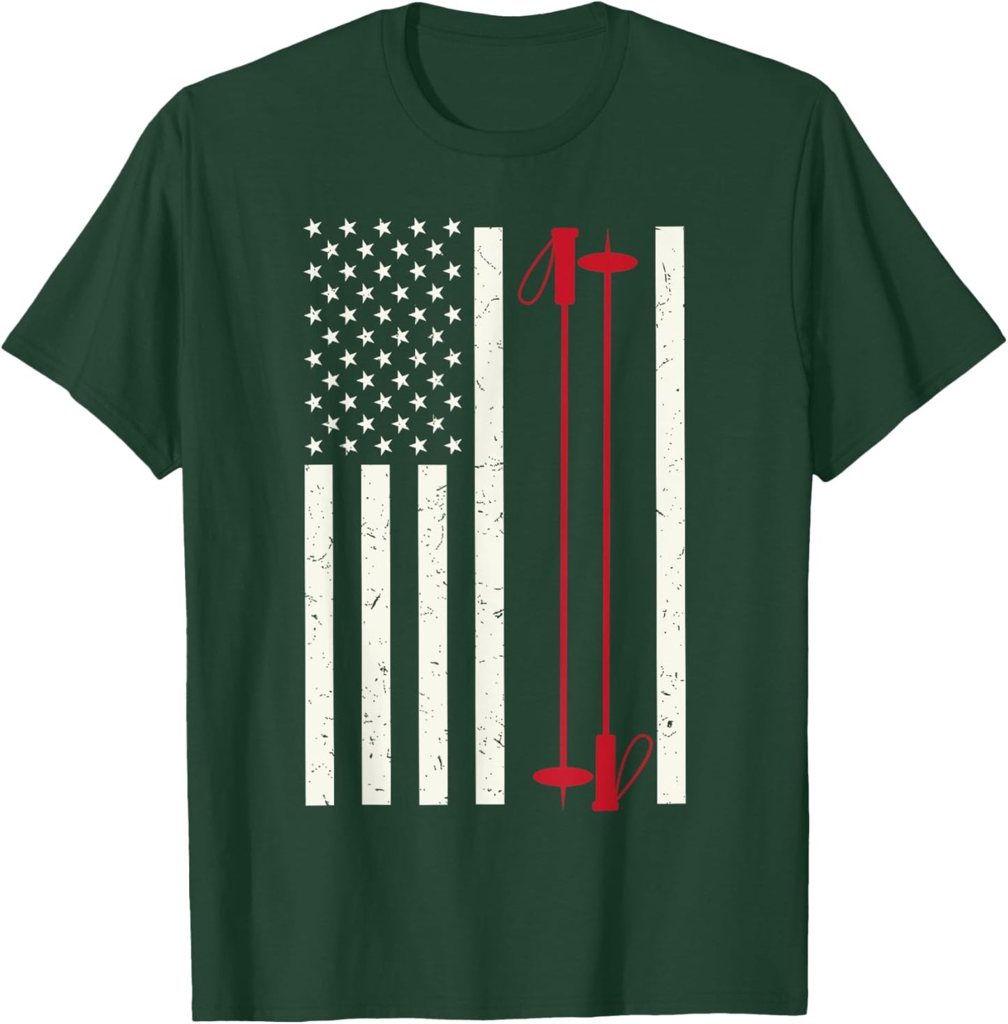 Cool Skiing Art Women Skiing Themed Ski Lover Skier T-Shirt - T-Shirt | Forest