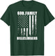 Urbana Hillclimbers God. Family. Vintage USA Flag T-Shirt - T-Shirt | Forest