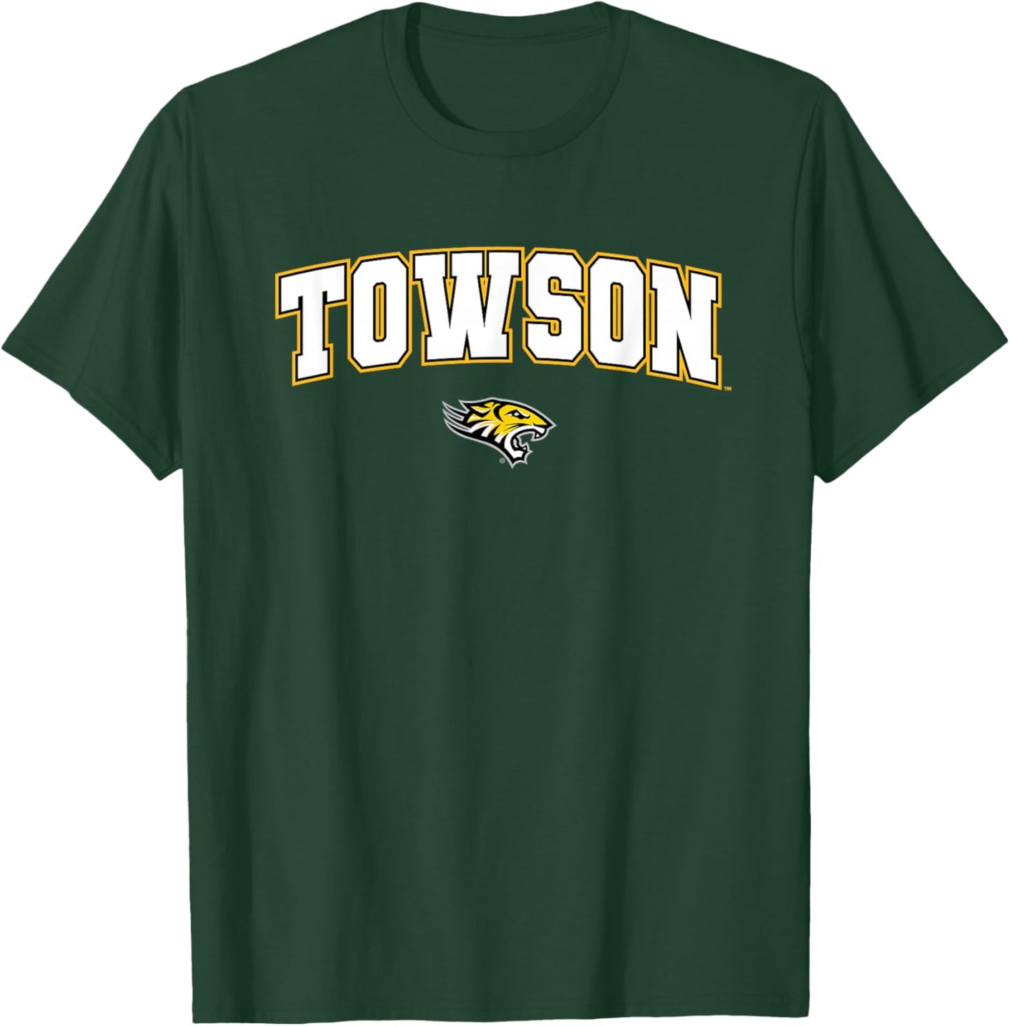 Towson University Tigers Arch Logo T-Shirt - T-Shirt | Forest