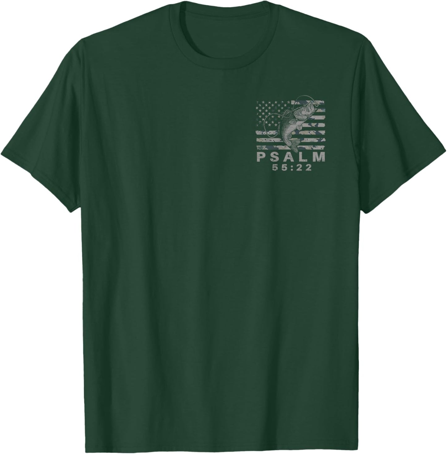 Cast Your Cares Upon The Lord Psalm 55:22 Bible Verse T-Shirt - T-Shirt | Forest