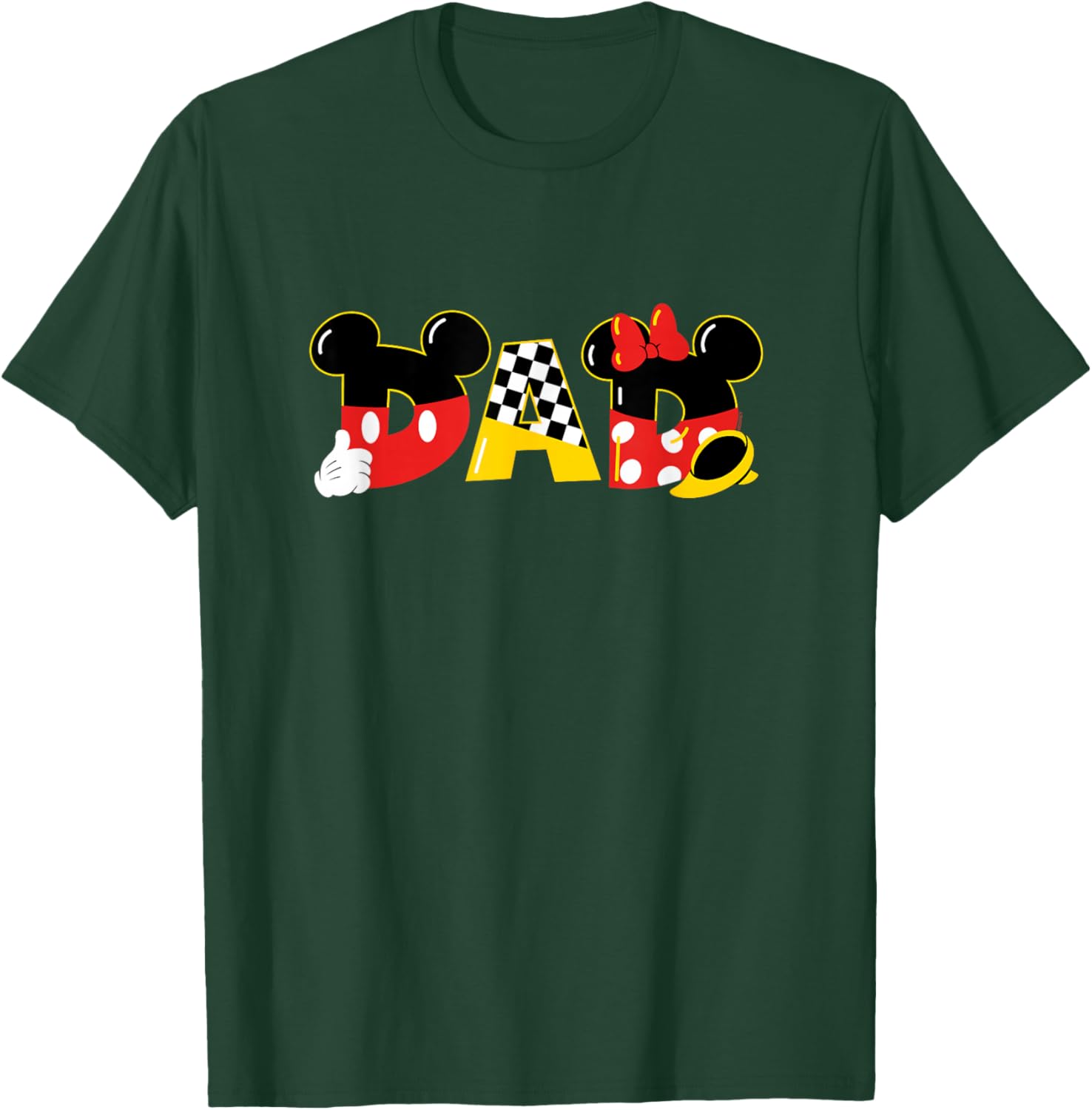 Disney Mickey Mouse & Minnie Mouse Dad Father’s Day Birthday T-Shirt - T-Shirt | Forest