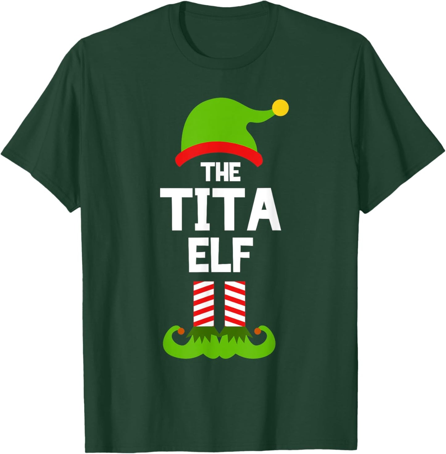 Family Tita Elf Christmas Matching Pajama Funny T-Shirt - T-Shirt | Forest