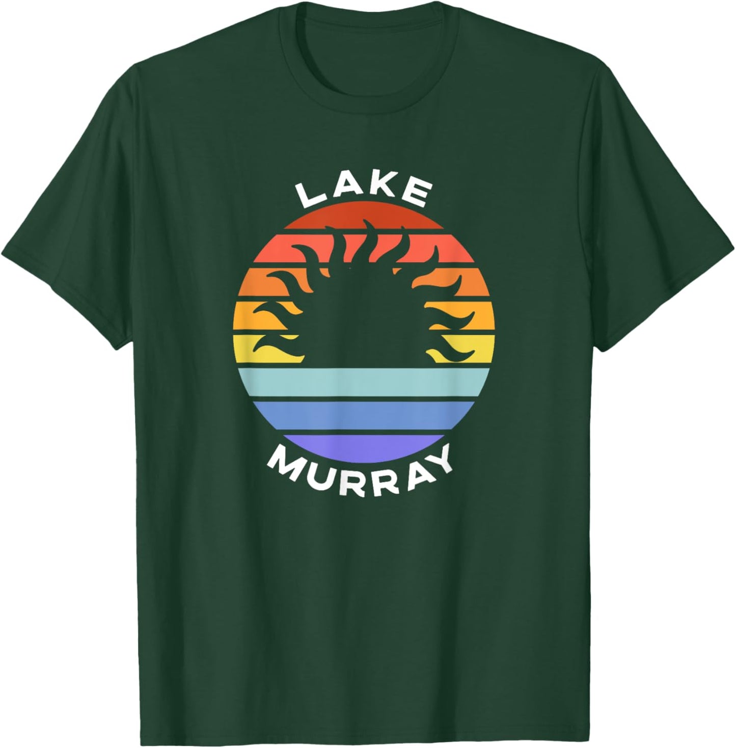 Lake Murray South Carolina SC Retro Sunset Souvenir Vacation T-Shirt - T-Shirt | Forest