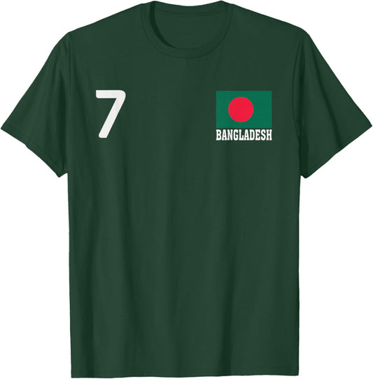 Bangladesh Number National Flag Country Pride Heritage T-Shirt - T-Shirt | Forest
