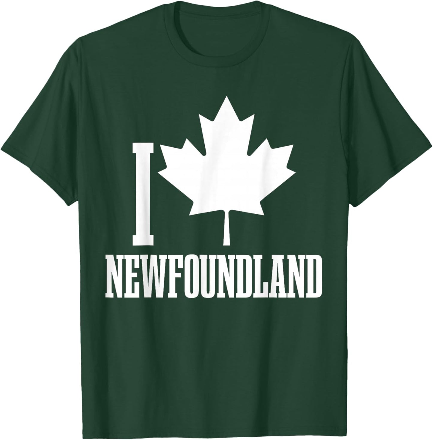 Newfoundland Canada Maple Leaf Red Canadian Flag Pride T-Shirt - T-Shirt | Forest