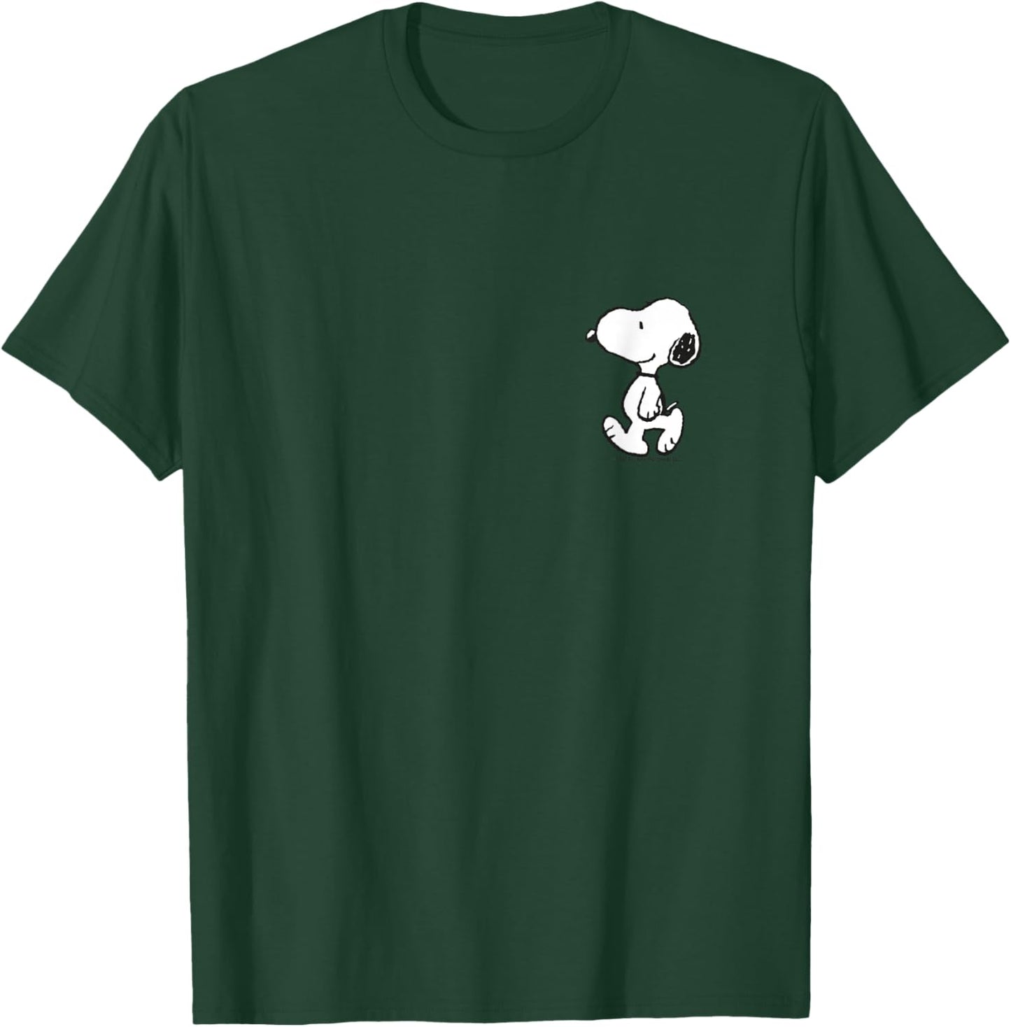Peanuts - Snoopy Walk by Your Side Small T-Shirt - T-Shirt | Forest