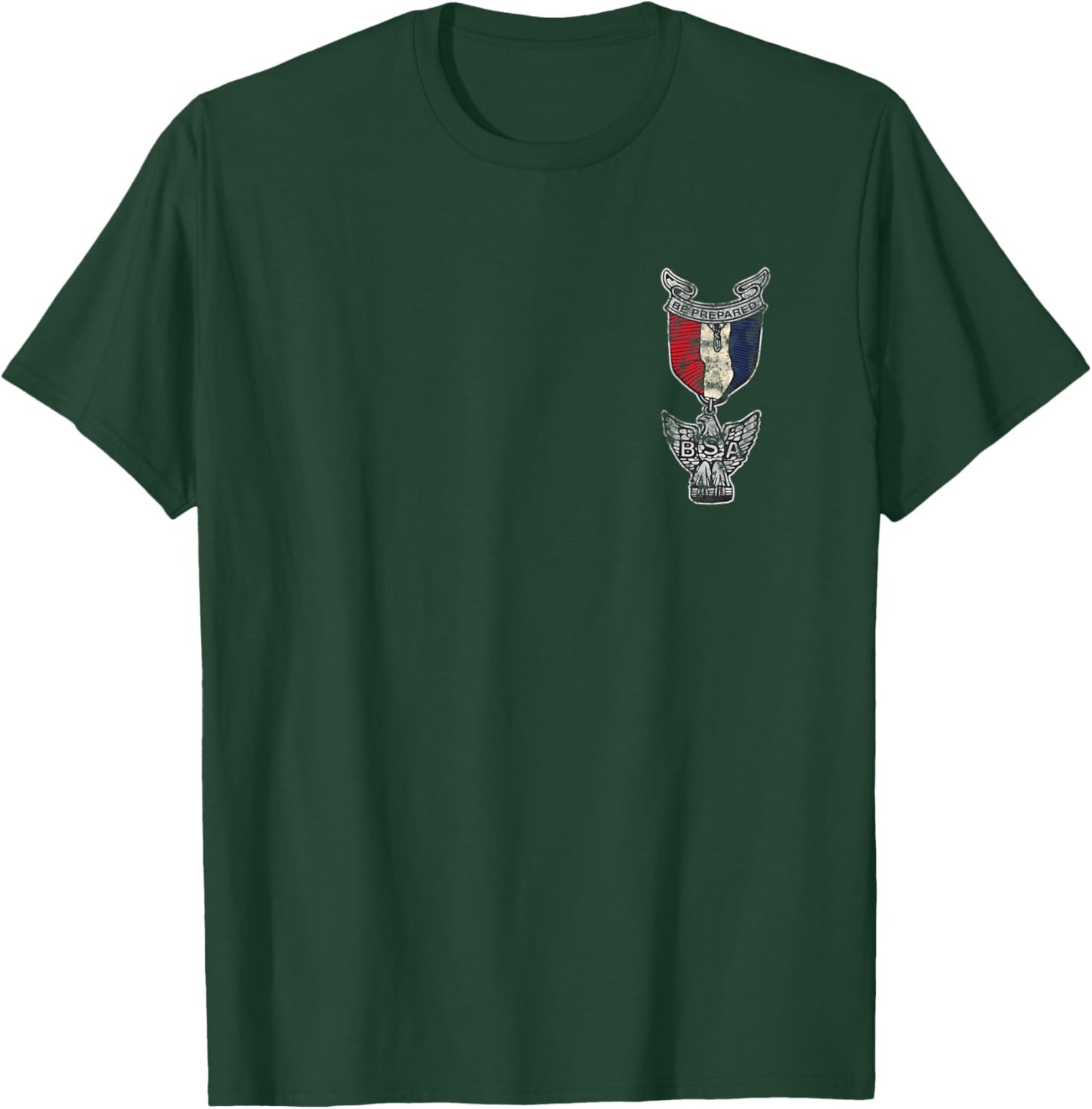 Eagle Scout Vintage Be Prepared Medal T-Shirt - T-Shirt | Forest