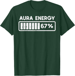 Aura Energy 67 Funny Number 6 7 Meme Kids Youth Teen Boys T-Shirt - T-Shirt | Forest