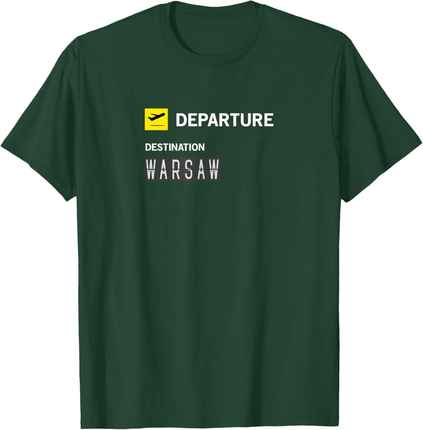 Anzeigetafel Flughafen Abflug Warschau T-Shirt - T-Shirt | Forest