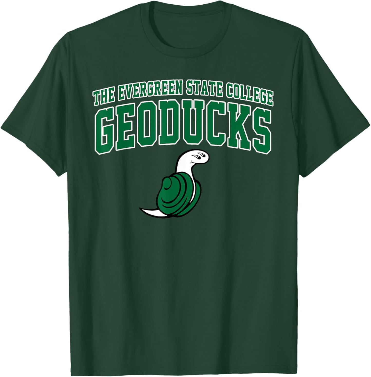 Evergreen State College Geoducks Arch Vintage Sports Design T-Shirt - T-Shirt | Forest