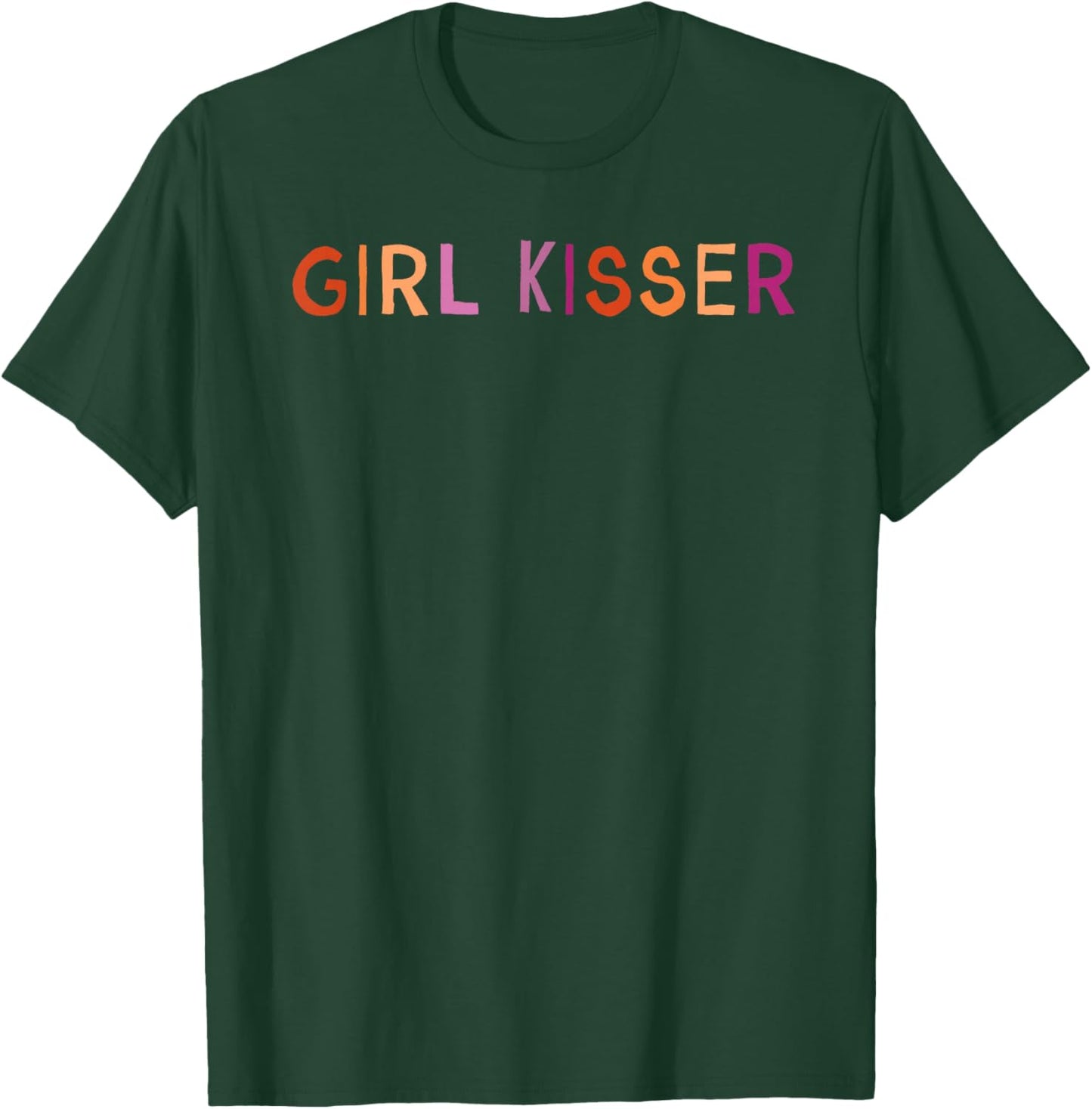 Lesbian Girl Kisser Pansexual Bisexual Pride LGBT Support T-Shirt - T-Shirt | Forest