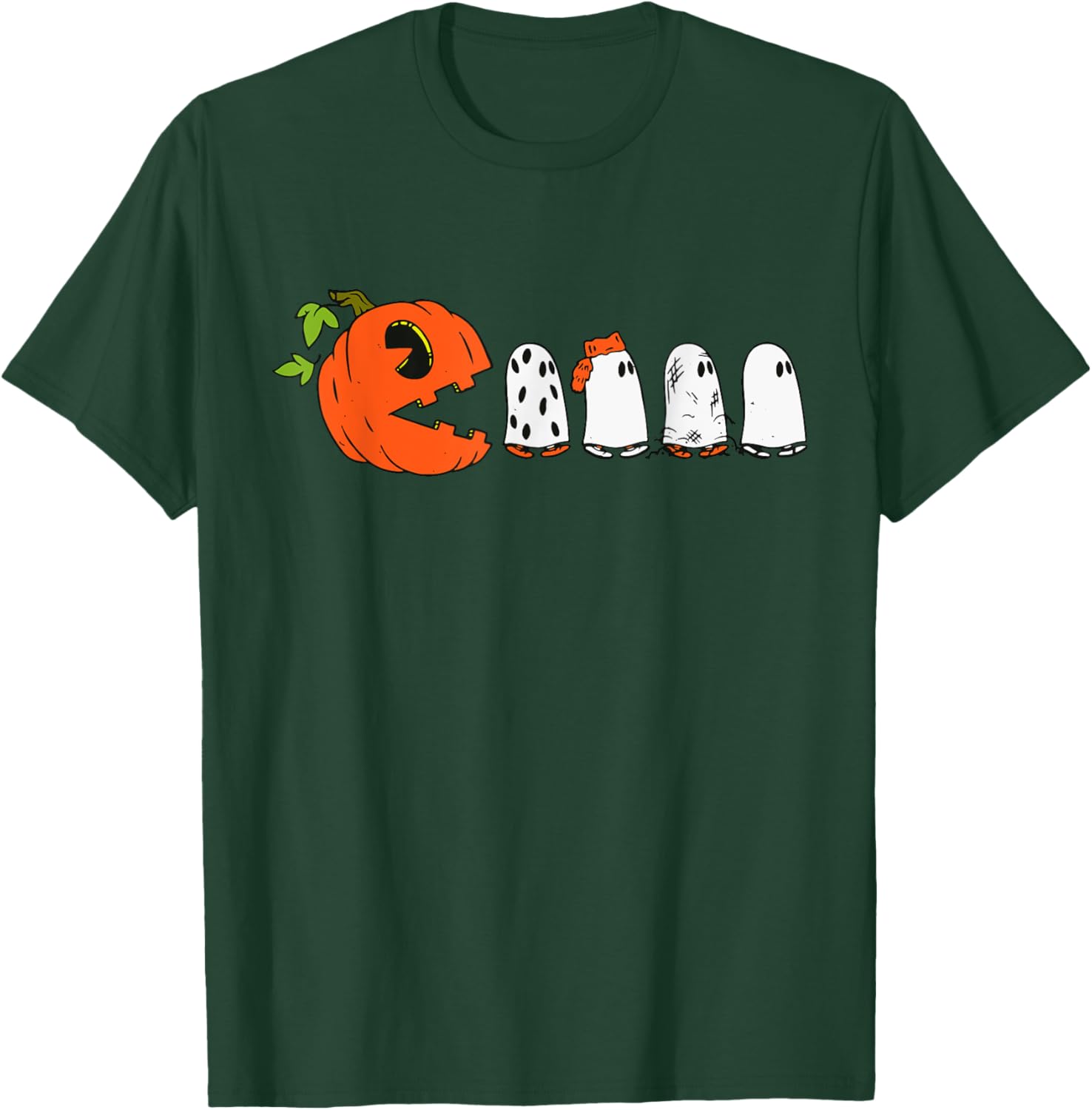 Halloween Pumpkin Funny Ghosts Boys Kids Women Men T-Shirt - T-Shirt | Forest