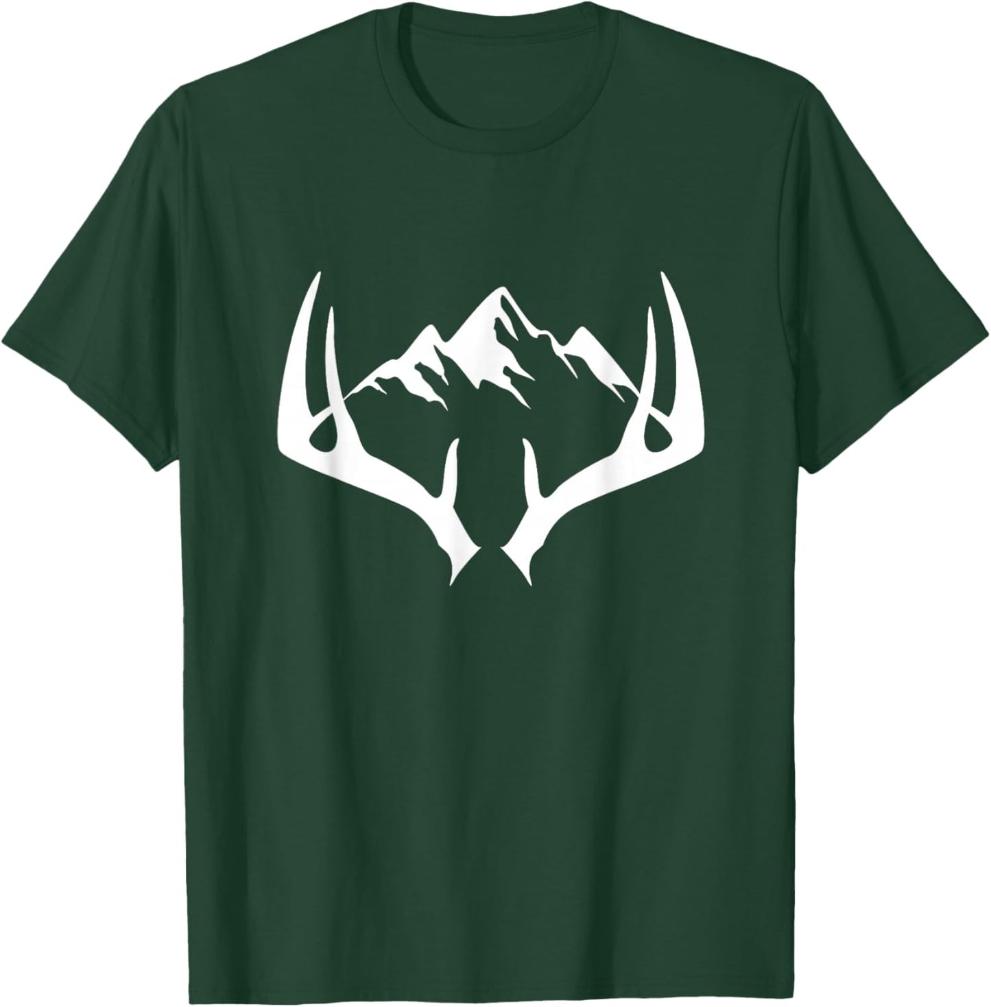 Mountain Outdoor Antlers Elk Deer Hunting T-Shirt - T-Shirt | Forest