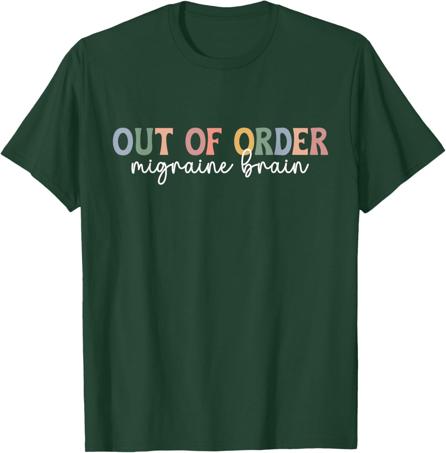 Migraine Brain Migraine Awareness Month Migraine Warrior T-Shirt - T-Shirt | Forest