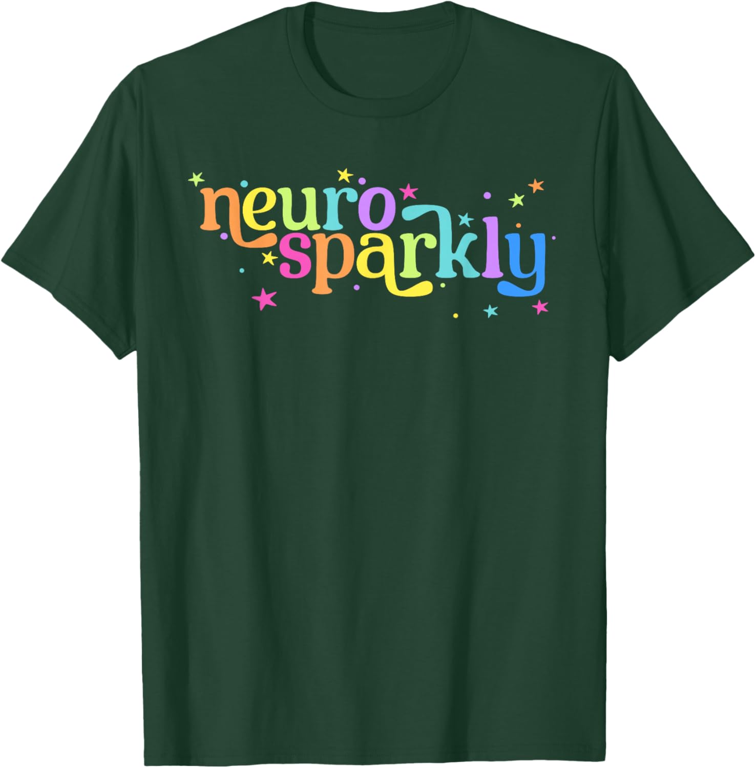 Retro Neurodivergent Neuro Autism Spectrum ADHD T-Shirt - T-Shirt | Forest