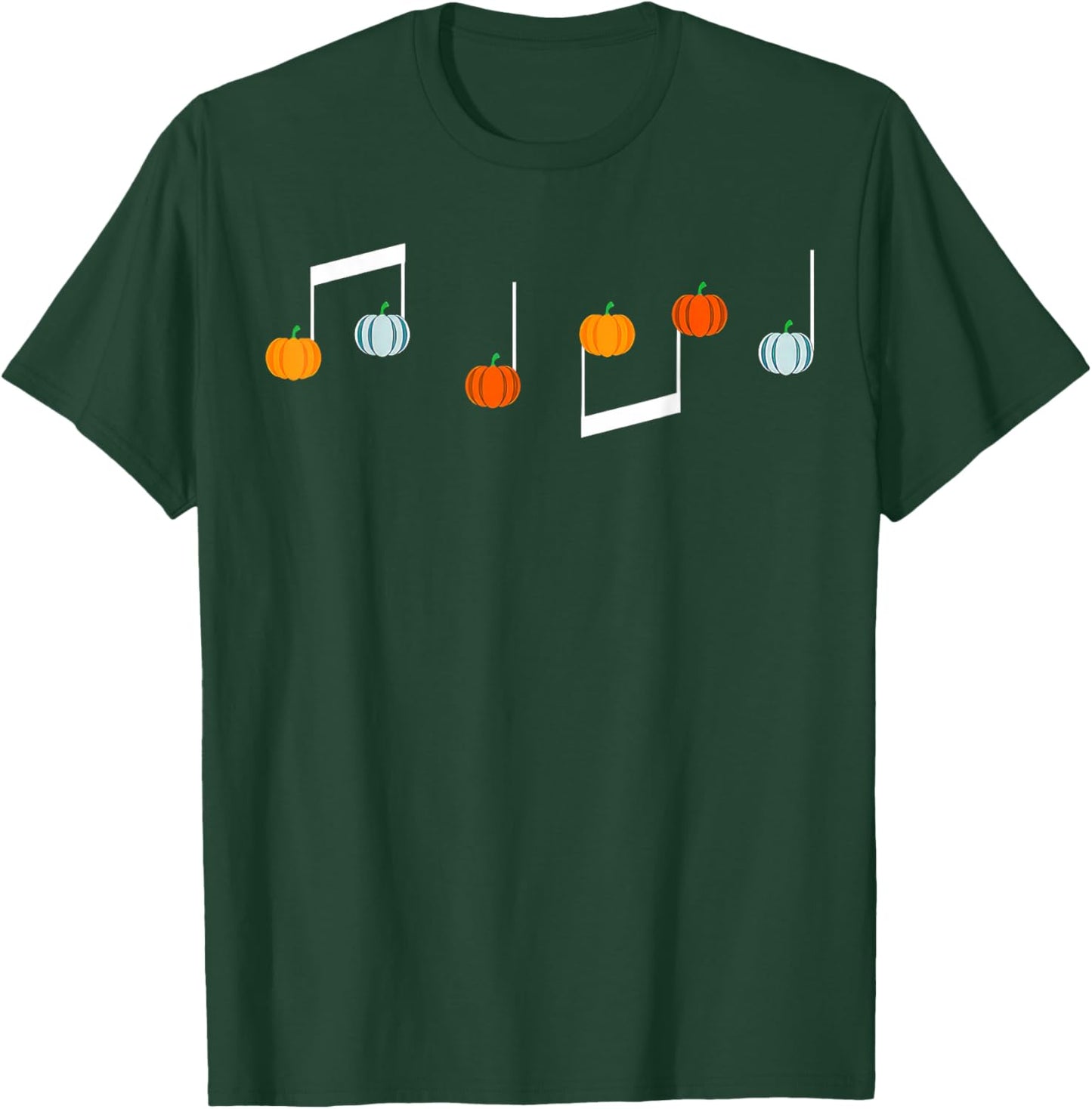 Music Note Pumpkin Fall Music Teacher Halloween Costume T-Shirt - T-Shirt | Forest