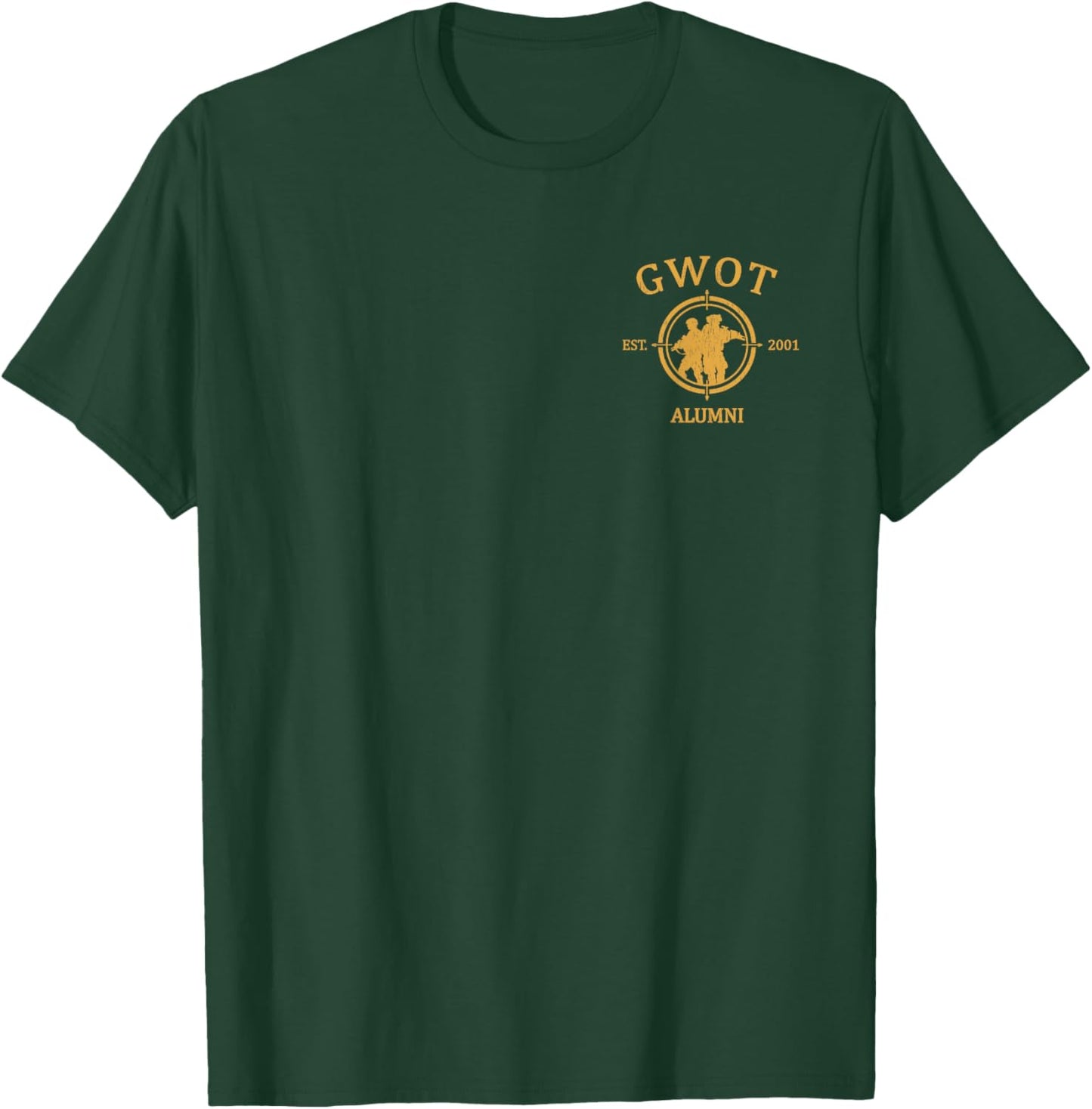 The Creative Armory GWOT Global War on Terrorism 2001 Veteran -Adults Black Small Classic Short Sleeve T-Shirt - T-Shirt | Forest
