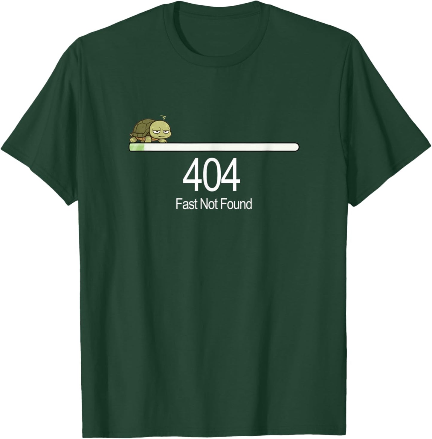 404 Fast Not Found Funny Turtle Meme Computer Technology IT T-Shirt - T-Shirt | Forest