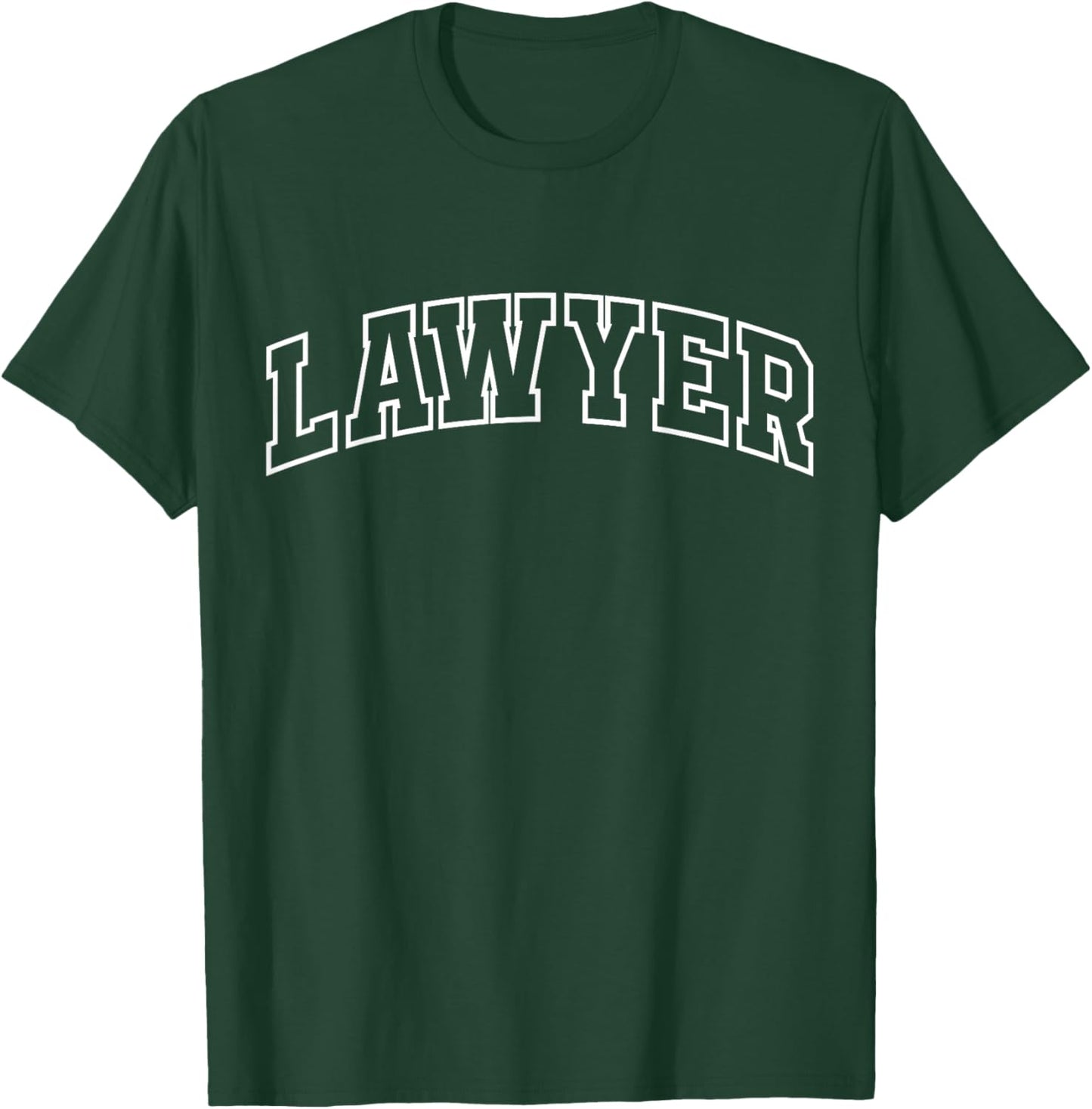 Lawyer Funny Athletic Lettering Law Student Gifts Men Women T-Shirt - T-Shirt | Forest