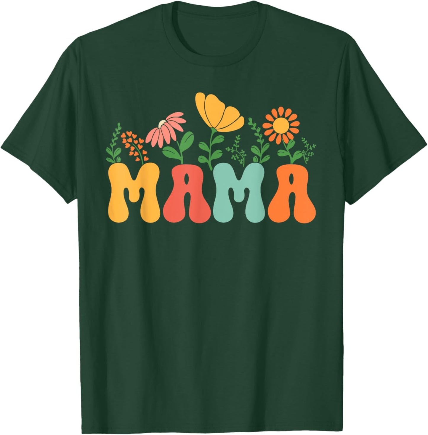 Floral Mama Shirt Mothers Day Gardener Mama Flowers Cute T-Shirt - T-Shirt | Forest