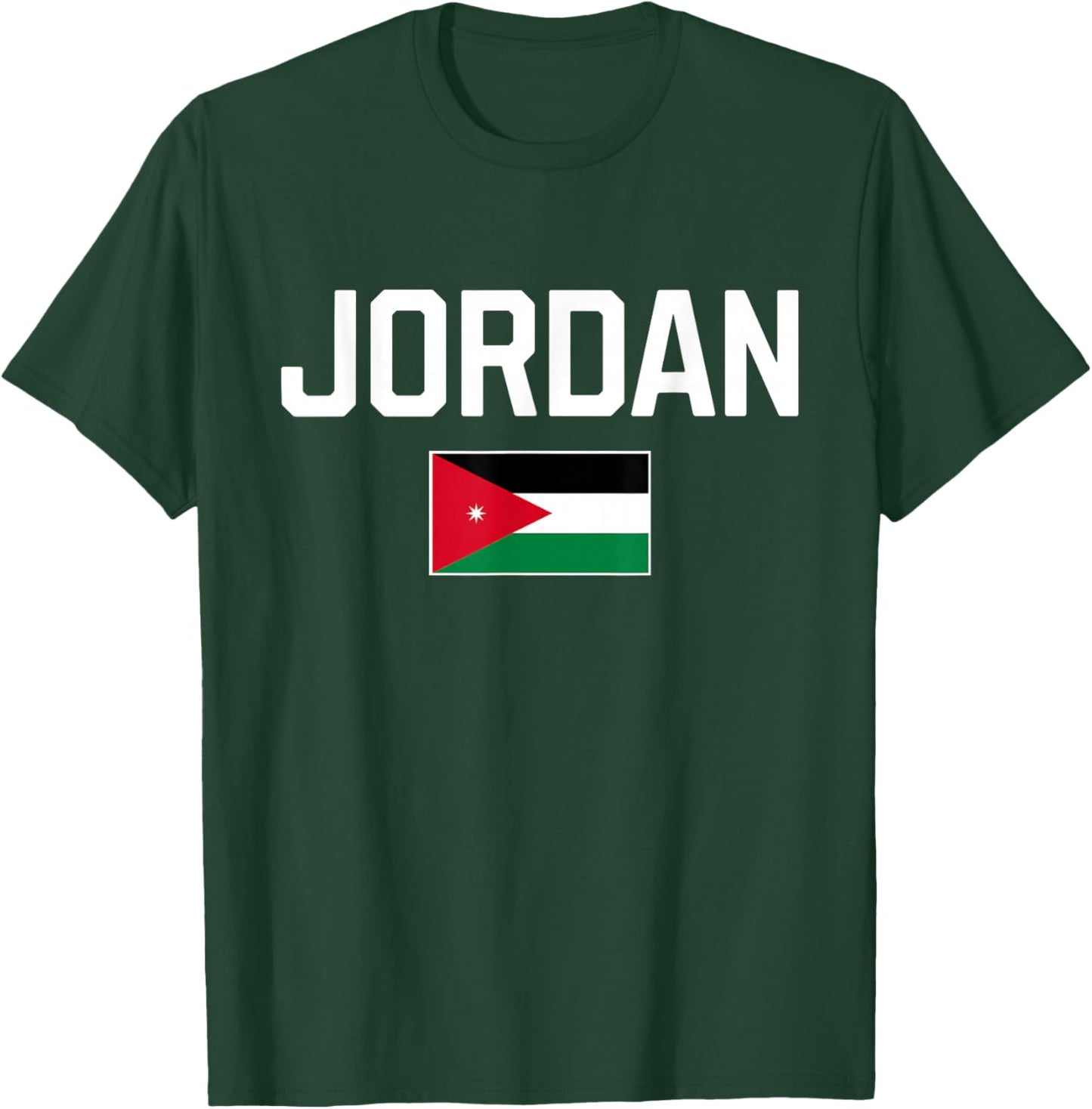 Jordanian Flag | Jordan Flag Women Kids Boys Girls T-Shirt - T-Shirt | Forest