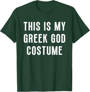 This Is My Greek God Costume Halloween Funny Lazy Kids Adult T-Shirt - T-Shirt | Forest