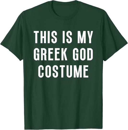 This Is My Greek God Costume Halloween Funny Lazy Kids Adult T-Shirt - T-Shirt | Forest