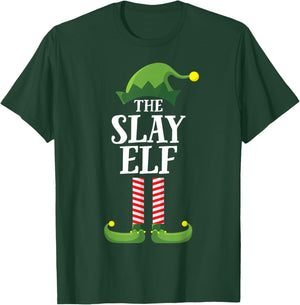 Slay Elf Matching Family Group Funny Christmas T-Shirt - T-Shirt | Forest