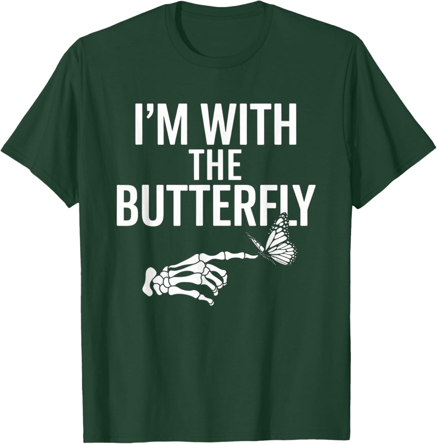 I'm With Butterfly Halloween Costume Couples Matching Gifts T-Shirt - T-Shirt | Forest