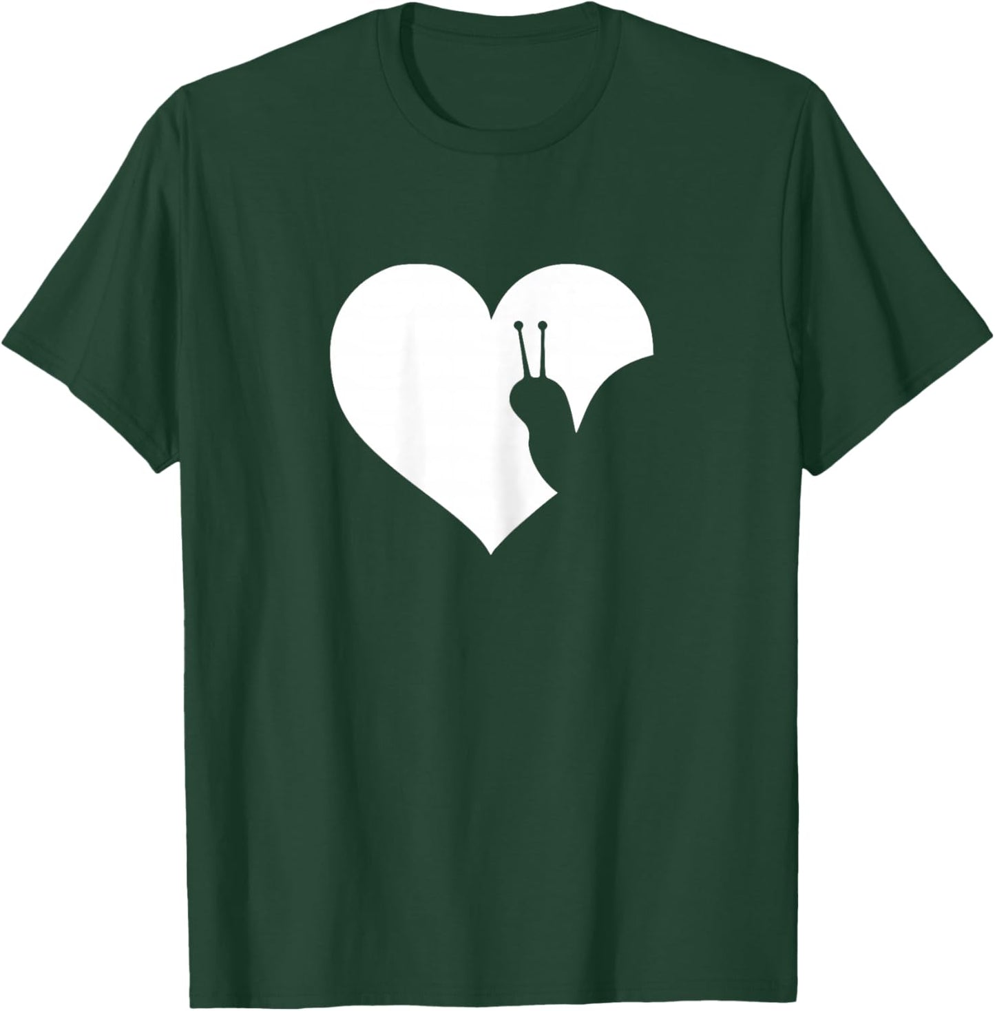 Little Design Snail Love Heart Graphic Children or Teenagers T-Shirt - T-Shirt | Forest