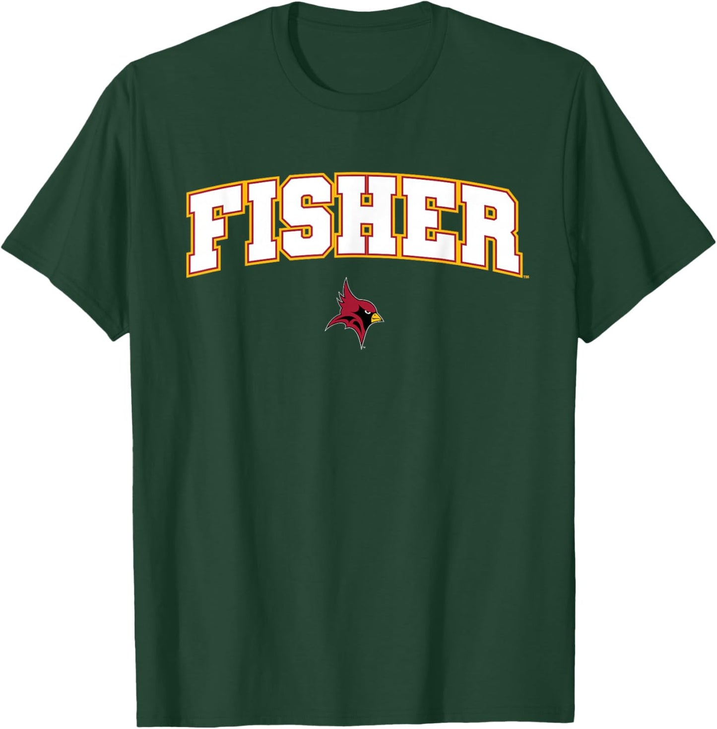 St. John Fisher College Cardinals Arch Logo T-Shirt - T-Shirt | Forest