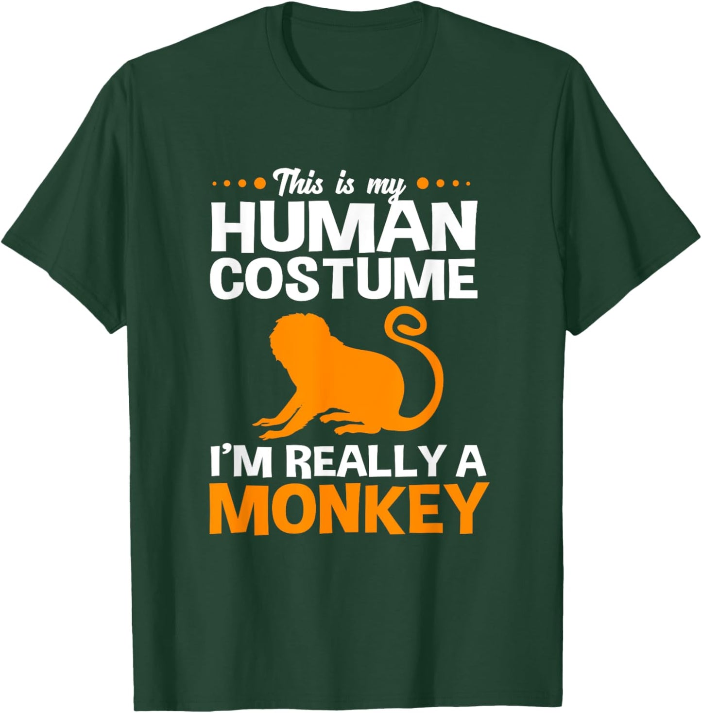 Funny Golden Lion Tamarin Monkey This Is My Human Costume T-Shirt - T-Shirt | Forest
