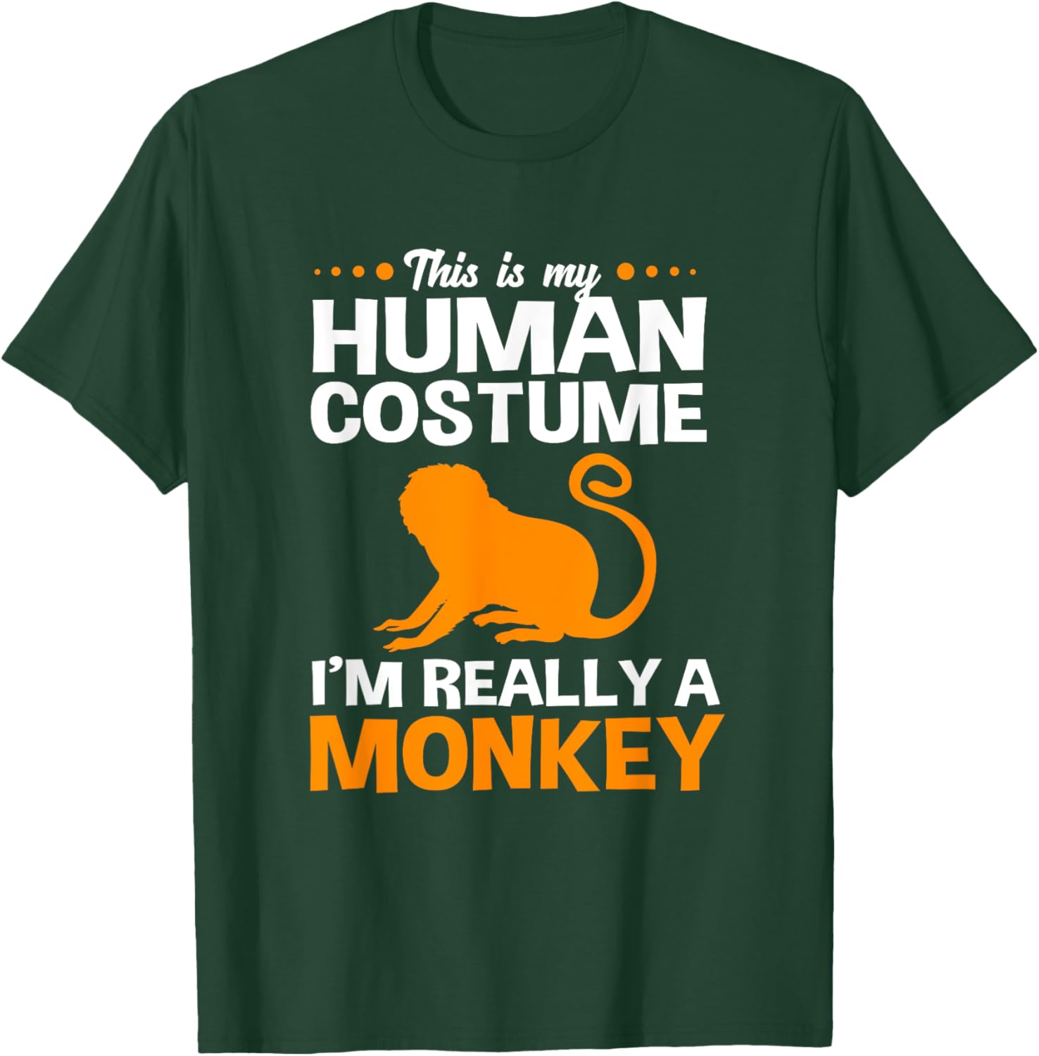 Funny Golden Lion Tamarin Monkey This Is My Human Costume T-Shirt - T-Shirt | Forest