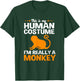 Funny Golden Lion Tamarin Monkey This Is My Human Costume T-Shirt - T-Shirt | Forest