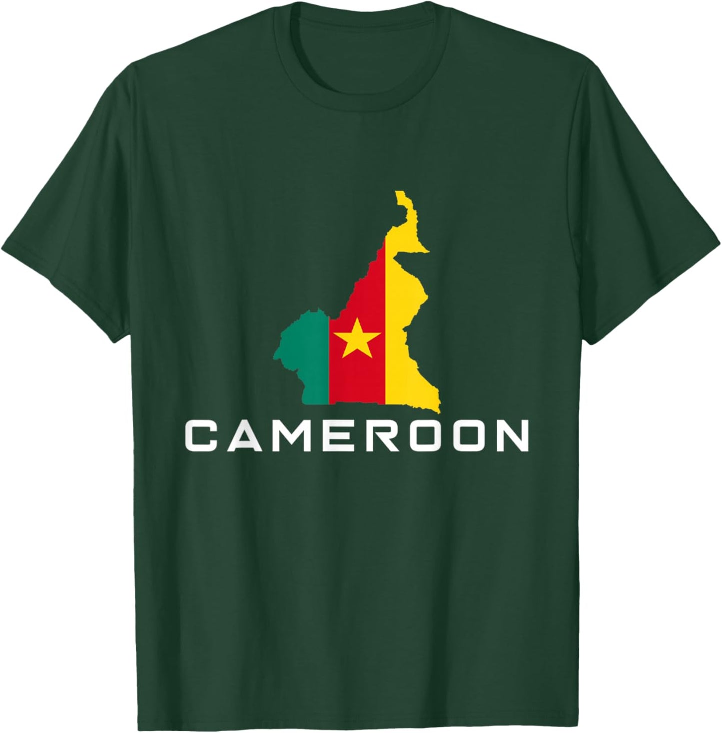 Cameroon Flag Patriotic African Men Women Kids Cameroonian T-Shirt - T-Shirt | Forest