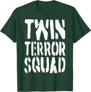 Funny Twin Terror Squad T-Shirt - T-Shirt | Forest
