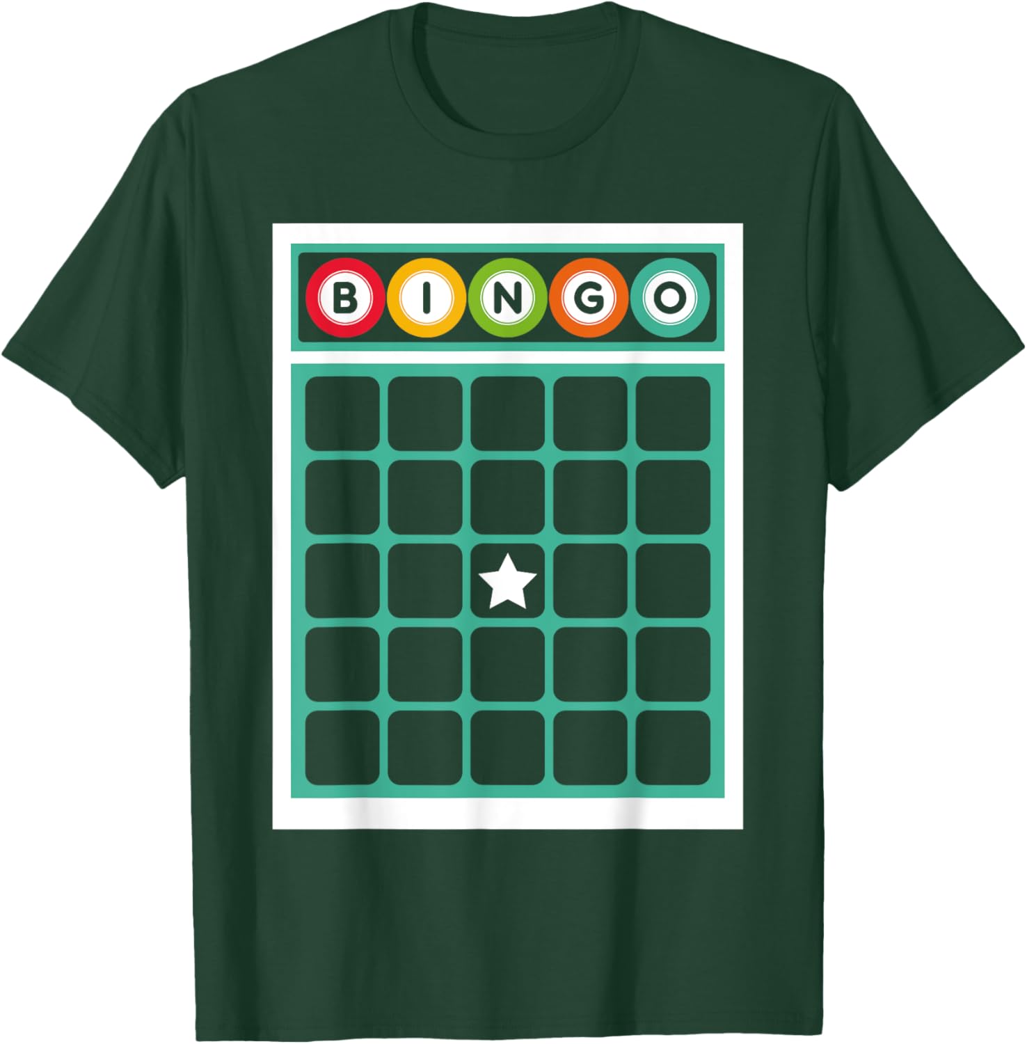 Bingo Card Bingo Costume Funny Bingo Player Halloween Outfit T-Shirt - T-Shirt | Forest