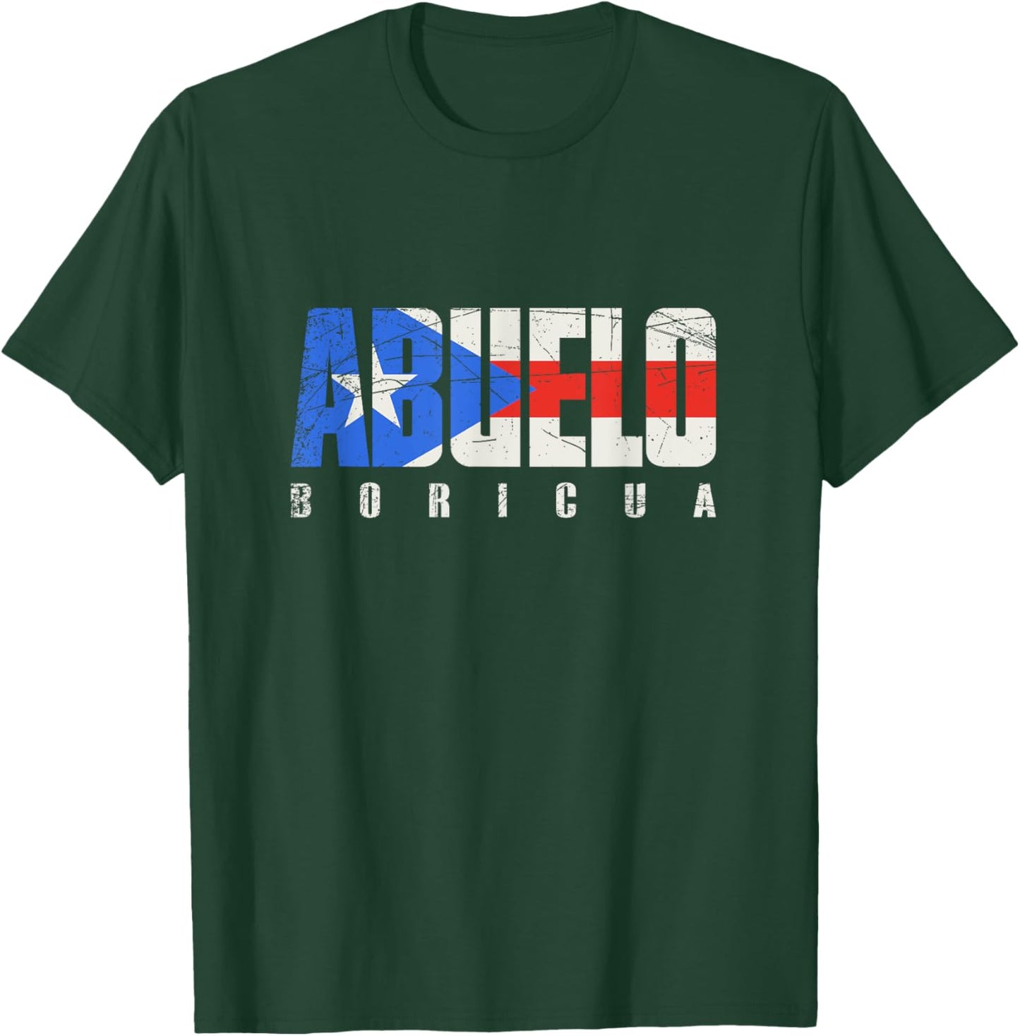 Puerto Rico Grandpa Abuelo Boricua, Puerto Rican Flag T-Shirt - T-Shirt | Forest